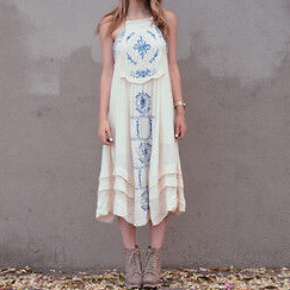 Free People Diamonds in the Sky Midi Dress Size Small